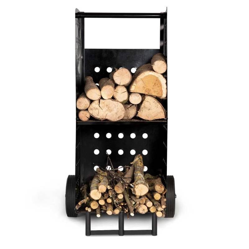 Chariot porte bûches en métal (1)