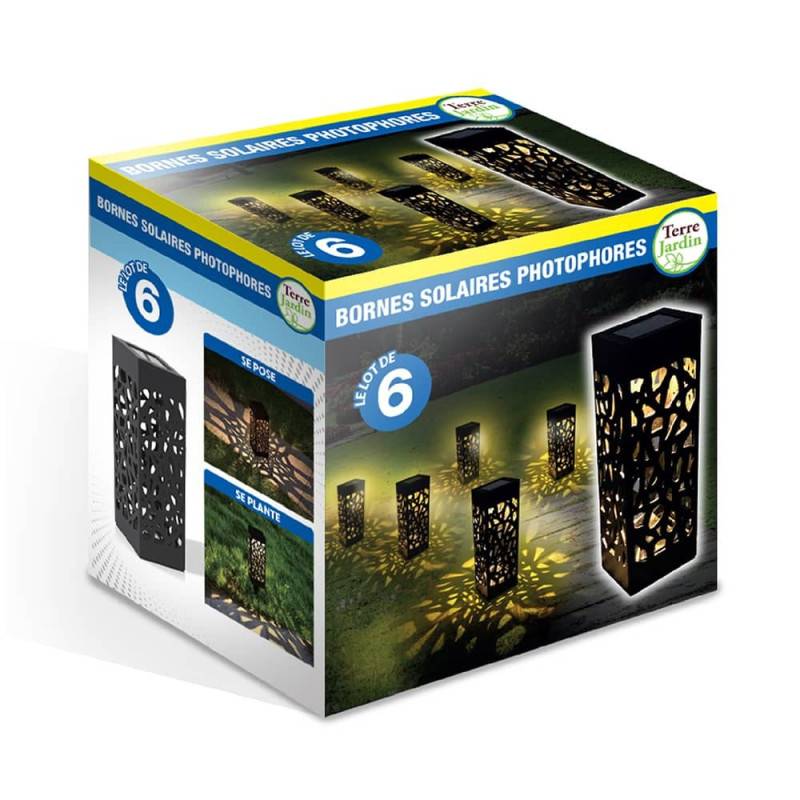 Borne solaire photophore - lot de 6 (7)