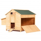 Grand poulailler en bois avec quadruple pondoir