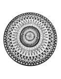 Tapis d'extérieur rond et réversible