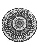 Tapis d'extérieur rond et réversible