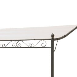Tonnelle adossée beige 4 x 3 m (3)