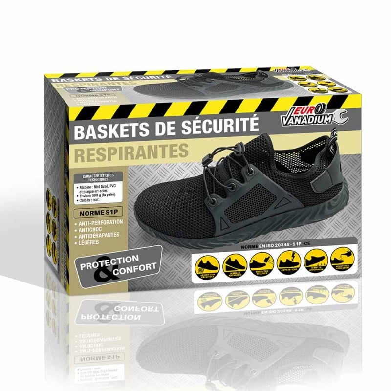 Baskets de sécurité S1P aération nid d'abeille