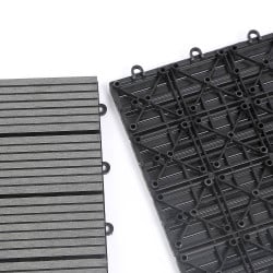 Dalles terrasse en composite effet bois - Lot de 5 (2)