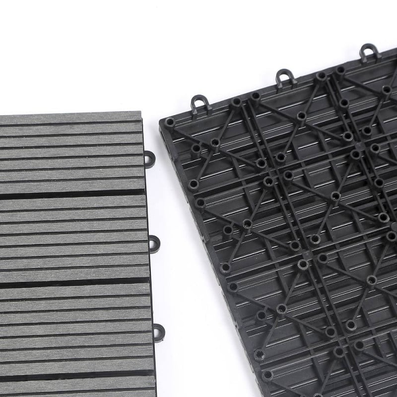 Dalles terrasse en composite effet bois - Lot de 5 (2)