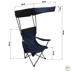 Chaise pliante avec pare soleil sunrise (2)