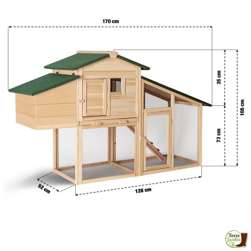 Poulailler bois avec pondoir (2)