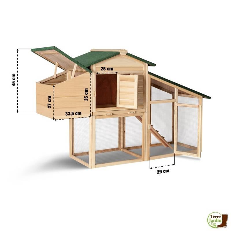Poulailler bois avec pondoir (3)