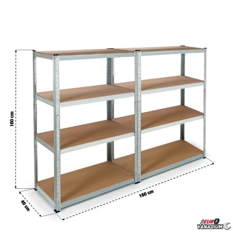 Double étagère charges lourdes en métal (1)