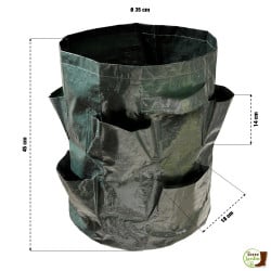 Sac à fraisiers - Sac de plantation pour fraises - X2 (3)