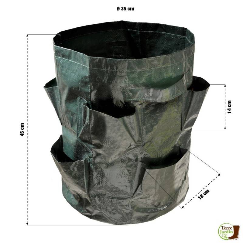 Sac à fraisiers - Sac de plantation pour fraises - X2 (3)