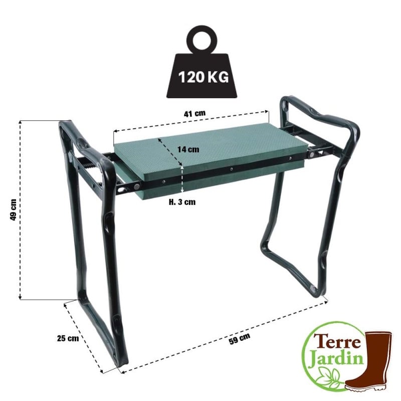 Tabouret agenouilloir de jardin pliable (2)