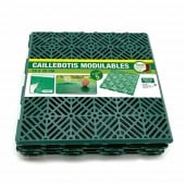 Caillebotis plastique vert - lot de 60