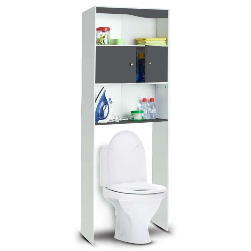 Meuble de Rangement au-Dessus des Toilettes (Blanc)