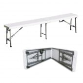 Banc de jardin pliant blanc 4 personnes