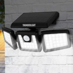 Projecteur mural solaire 3 têtes avec détecteur de mouvement (5)