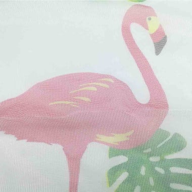 Moustiquaire porte coulissante motif flamant rose (2)