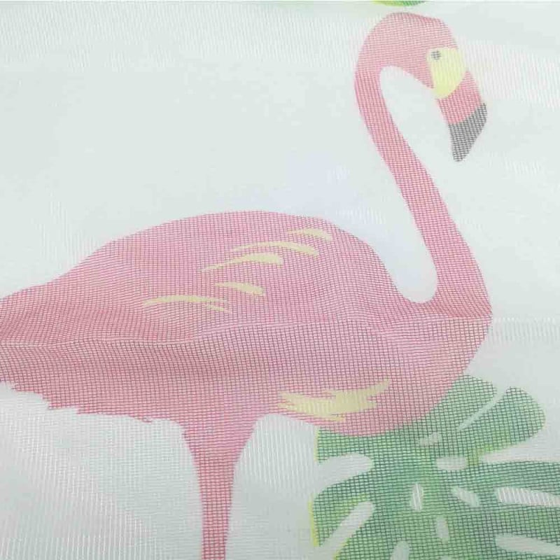 Moustiquaire porte coulissante motif flamant rose (2)