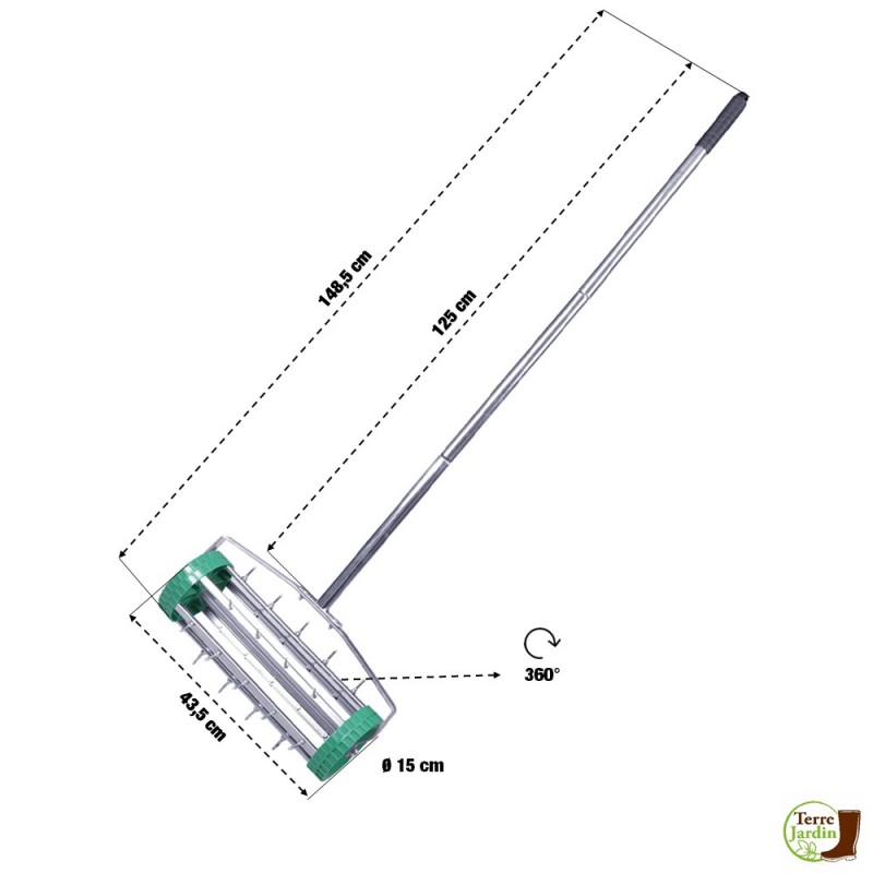 Rouleau aérateur de gazon