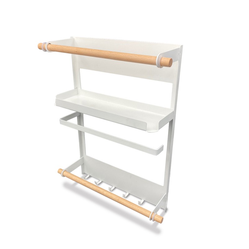 étagère de réfrigérateur durable black Aimant étagère de réfrigérateur étagère de rangement suspendue étagère suspendue pour réfrigérateur pliage multifonctionnel pour la cuisine de