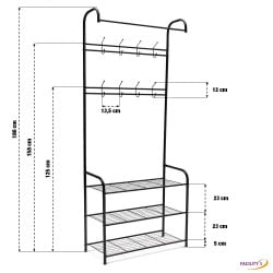 Porte manteau vestiaire entrée 8 patères (1)