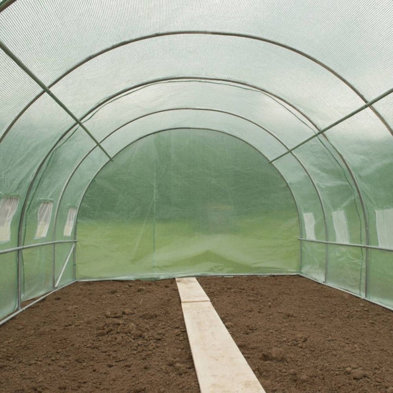 Serre de jardin tunnel 18m2 renforcée - 6x3x2 m