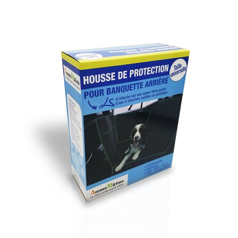 Housse protection banquette arrière pour chien