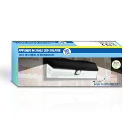 Applique murale solaire avec détecteur de mouvements - 600 lumens (4)