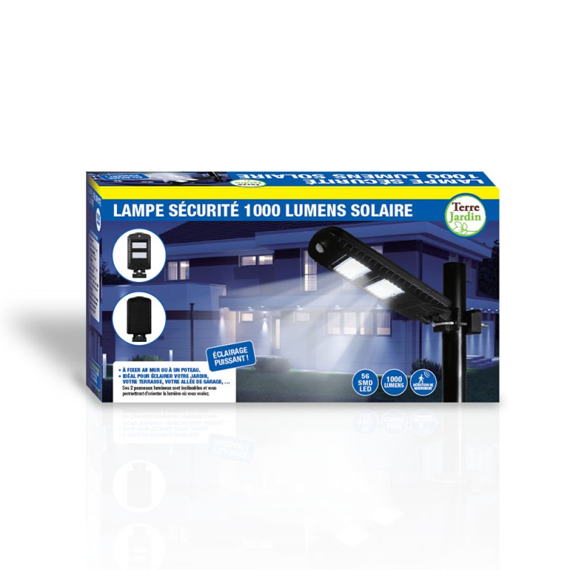 Lampe radar solaire - 1000 Lumens