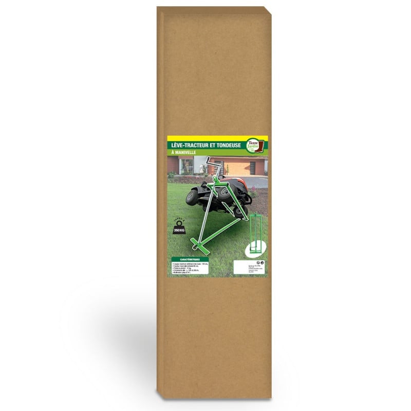 Cric lève tracteur tondeuse à manivelle 350 kg (4)