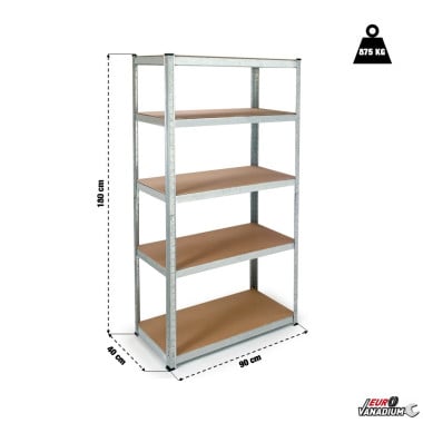 Etagère modulable en métal pour charges lourdes (1)