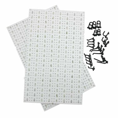 Panneaux muraux de rangement pour outils + crochets (1)