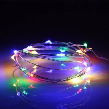 Guirlande cuivre LED à piles (6)