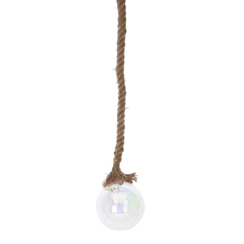 Boule LED lumineuse suspension corde