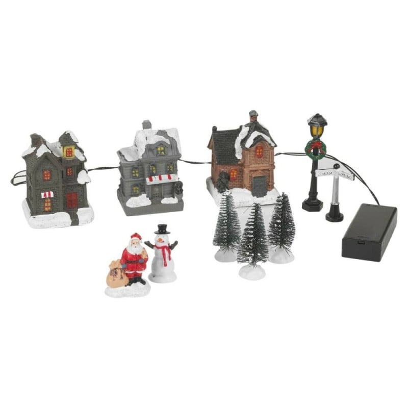 Figurines lumineuses pour village de Noël