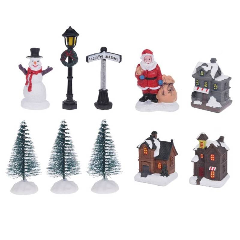 Figurines lumineuses pour village de Noël (1)