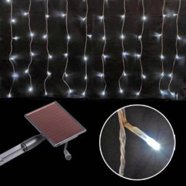 Rideau lumineux solaire extérieur 400 x 200 cm (1)