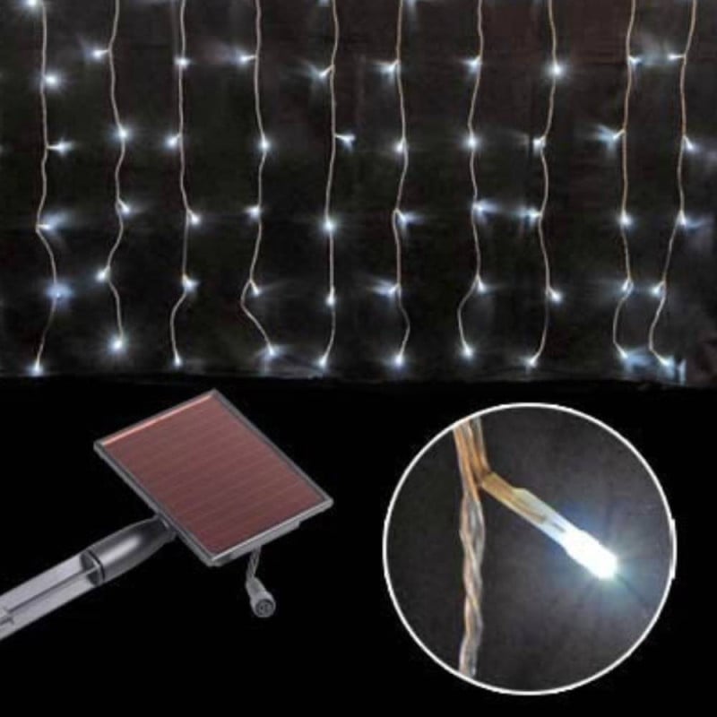 Rideau lumineux solaire extérieur 400 x 200 cm (1)