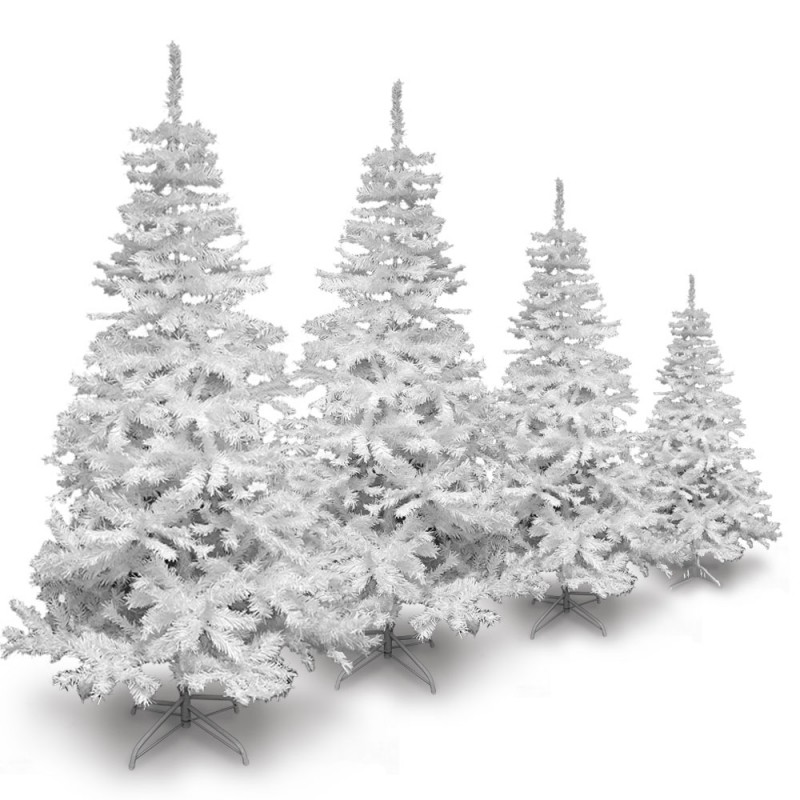 Sapin de Noël artificiel blanc Deluxe de 120 à 210 cm.
