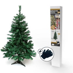 Sapin de Noël artificiel tradition et qualité - Arbre pour décoration de Noël avec support (8)