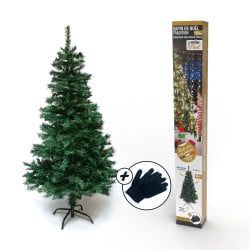 Sapin de Noël artificiel tradition et qualité - Arbre pour décoration de Noël avec support (9)