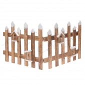 Barrière bois lumineuse pour sapin