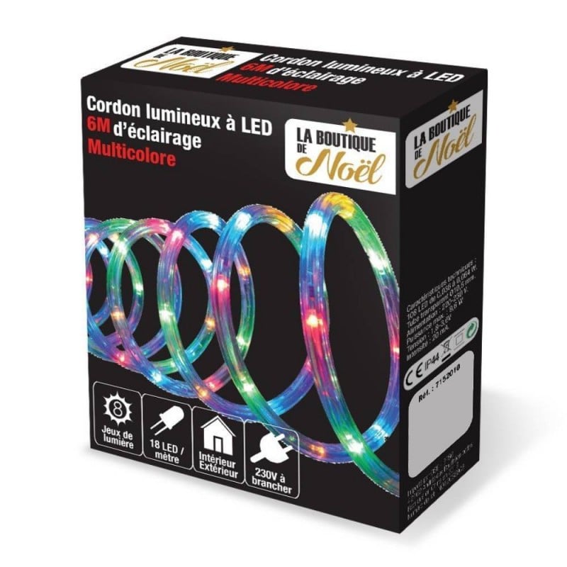 Cordon lumineux LED multicolore extérieure - 6, 10, 18 ou 40 mètres