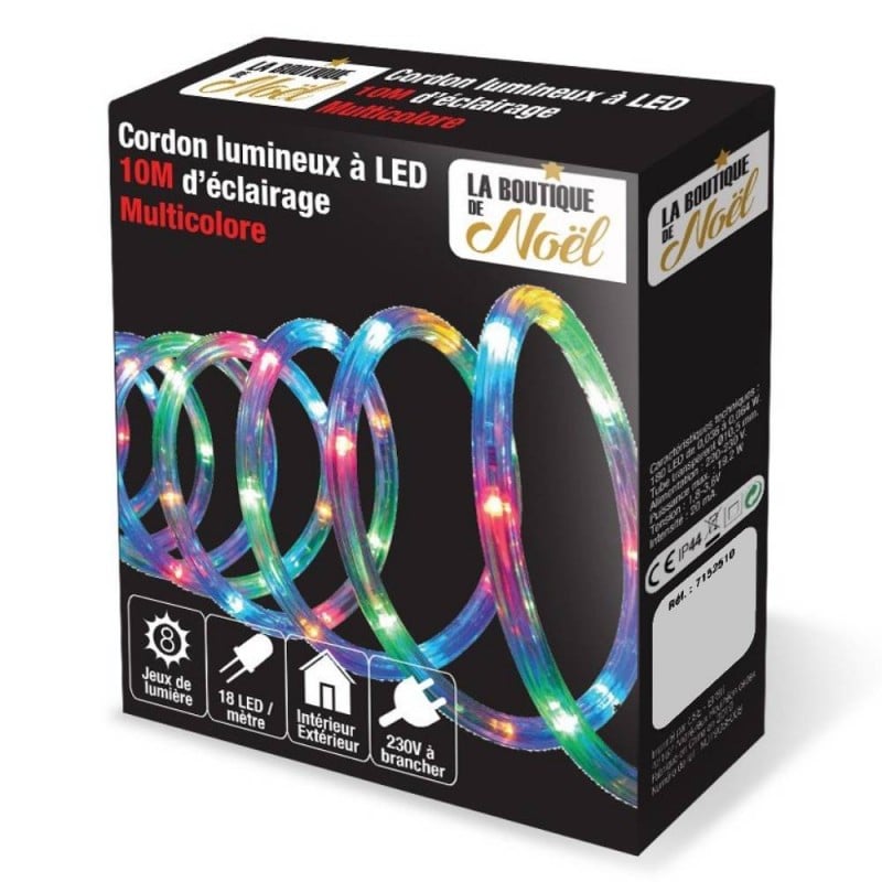 Guirlande tube lumineux Blanc Chaud 6 mètres, deco Noel pas cher