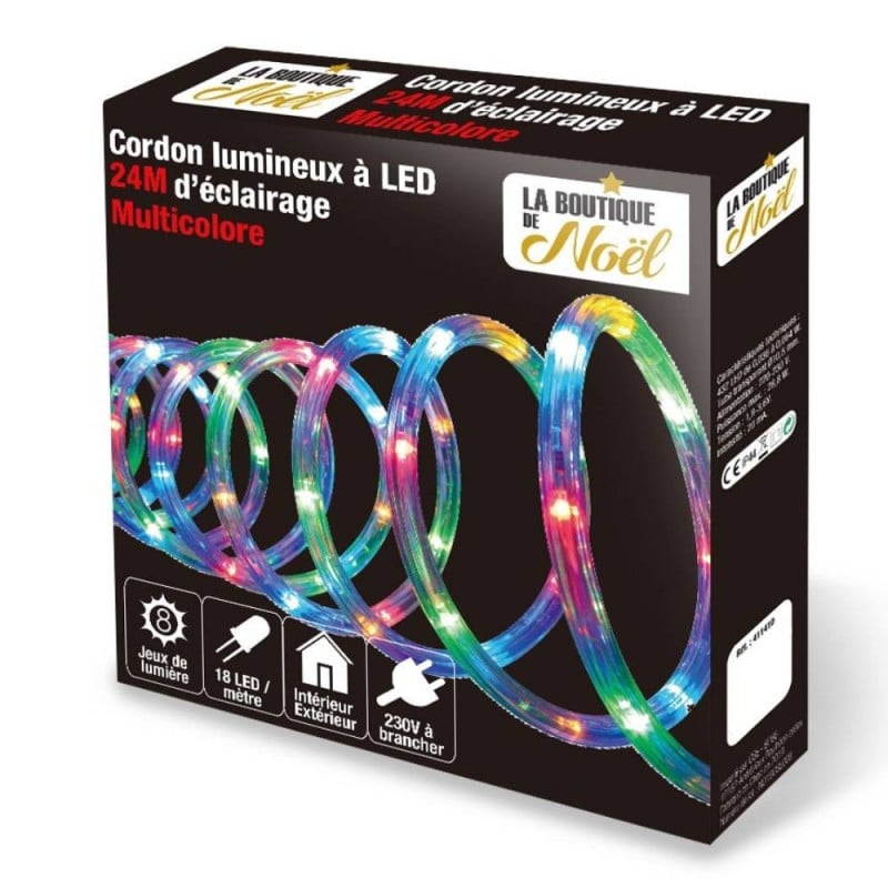 Guirlande lumineuse LED multicolore extérieure