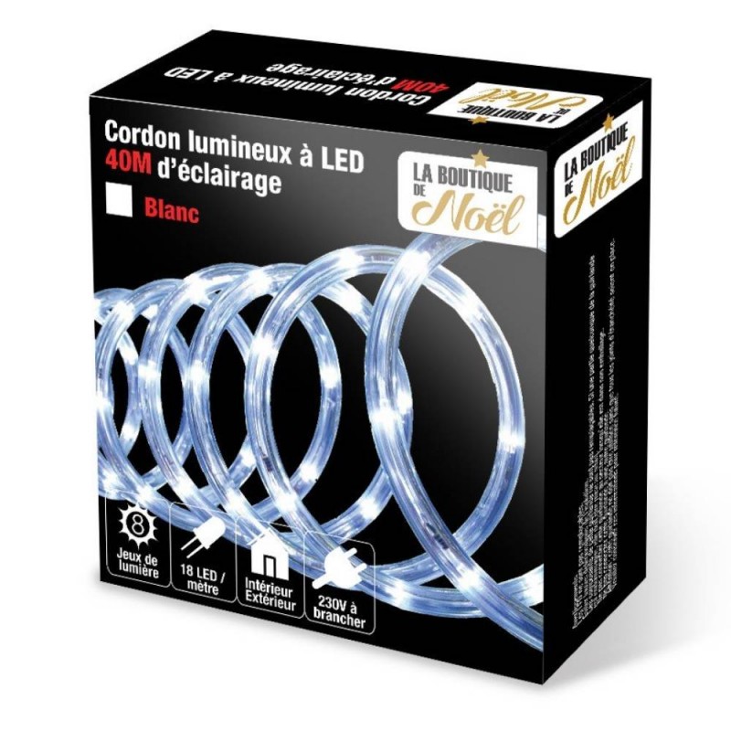 Cordon lumineux extérieur 10m (cordon de départ 3m) avec 10 lumières  d'ambiance - Multicolore - IP44