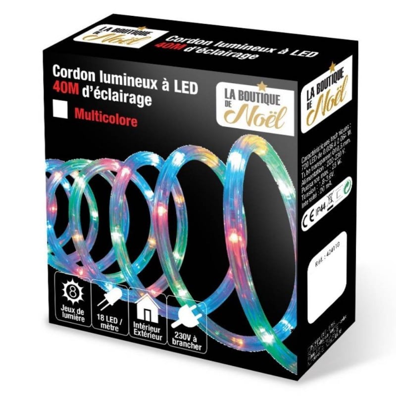 Éclairage de Noël, guirlande lumineuse multicolore extérieure 8