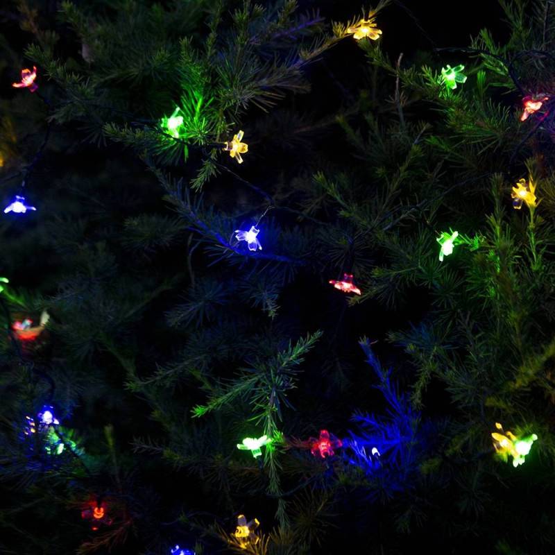 Guirlande lumineuse solaire Fleurs 35 LED (2)