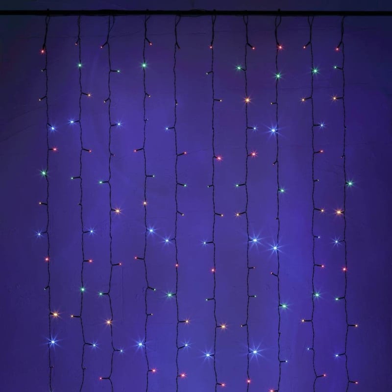 Rideau lumineux solaire extérieur 400 x 200 cm (3)