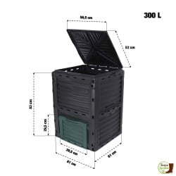 Composteur plastique - 300 L (1)